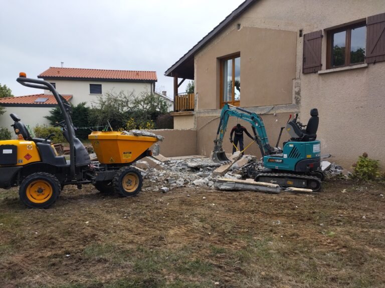 Démolition extension de maison à chaponost